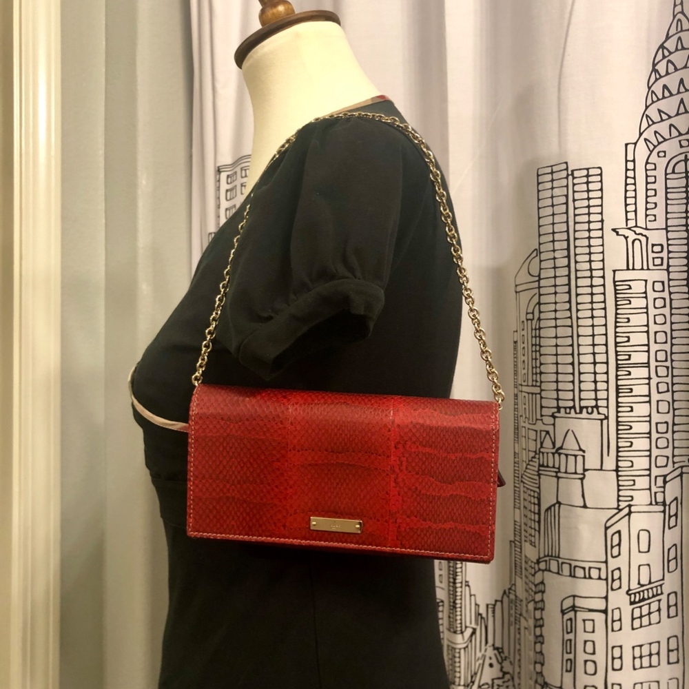 Authentic Gucci Python Leather Wallet On Chain - image 2